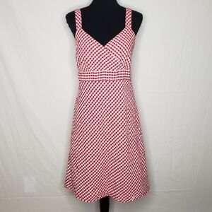 Vintage Faded Glory Womens Gingham Plaid Babydoll Mini Dress Size 16 Y2K Classic